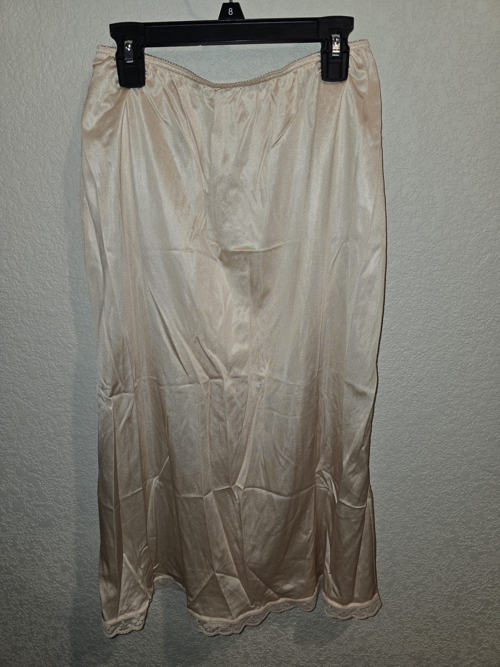 Vintage Montgomery Ward Antron Nylon Half Slip | Nude Beige Lace | Size Large - Picture 2 of 4